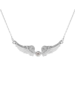 Lee Renee Guardian Angel Diamond Necklace – - Metallic
