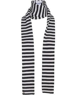tirillm Pippi Long Trendy Pure Cashmere Scarf, And Off Stripes - Blue