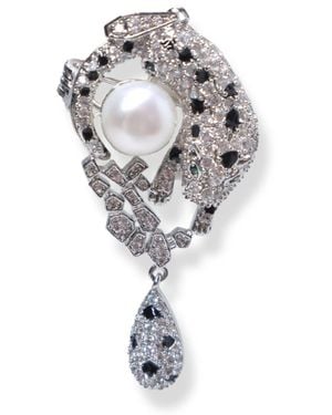 Ninemoo The Duchess Pearl Brooch & Pendant - Metallic