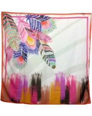 Perlavera Romy Feather Small Silk Scarf - Multicolor