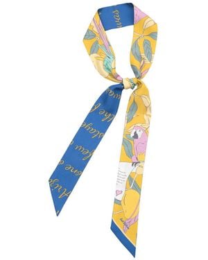 Lost Pattern El Amor Silk Twilly Neck Bow - Blue