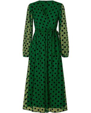 slim fit dress slacks Shimmer Skater Dress - Green