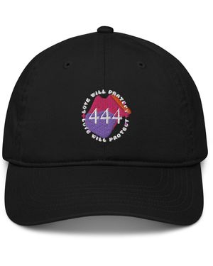Formula S7 Love Will Protect 444 Angel Number Organic Cotton Dad Hat - Black