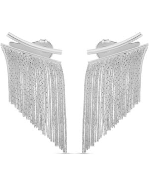 SHYMI Fringe Earrings - Grey