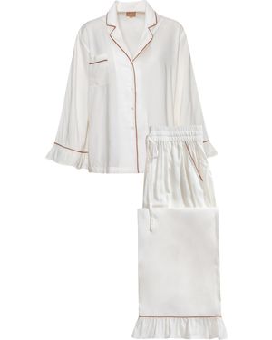 Carolina Benoit Luxury Bamboo Pyjama Set - White