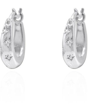 Luna Charles Esti Star Hoop Earrings - Metallic