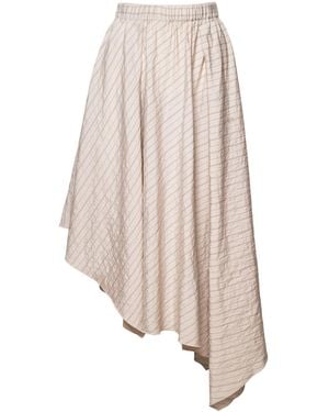ARTISTA Neutrals Move Asymmetric Midi Skirt - Natural
