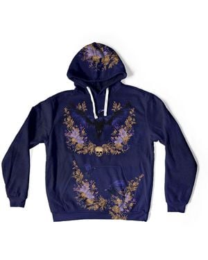 Aloha From Deer Raven's Throne Oversize Hoodie - Blue