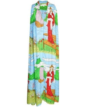 Jennafer Grace Fuji Garden Maxi Dress - Green