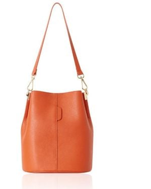 Betsy & Floss Lecco Leather Bucket Bag - Orange