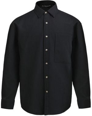 Smart and Joy Textured Timeless Shirt - Blue