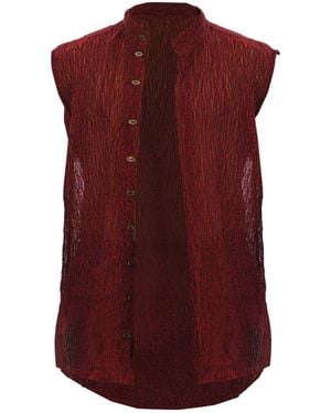 Zhenabia Ember Vest Sleeveless Shirt Summer Resort - Red