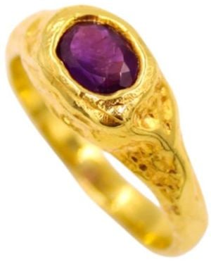 1610Istanbul Amethyst Harem Ring - Yellow