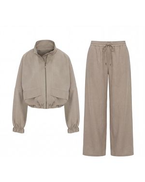 BLUZAT Neutrals Minimalist Urban Set - Gray