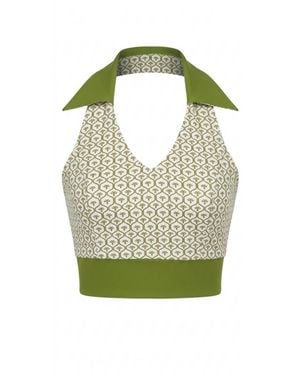 Befitnesslou Top Mint Fleur De Lis - Green