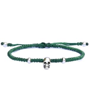 Harbour Uk Minimal Skull Rope Bracelet - Green