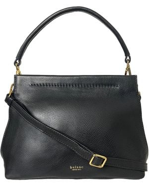 BELYSA Petra Leather Shoulder Bag - Black