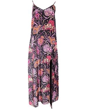 Any Old Iron Spiders From Mars Long Dress - Purple
