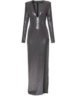 AGGI by HALEWSKI Vivien Payets Maxi Evening Dress - Grey