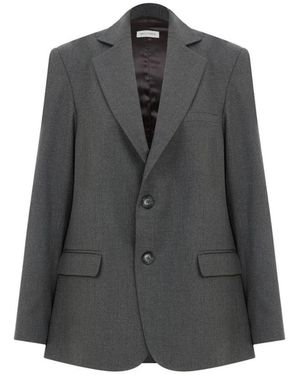 NAZLI CEREN Boxy Oversize Blazer - Grey