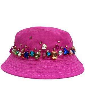 Quillattire Embellished Bucket Hat - Pink