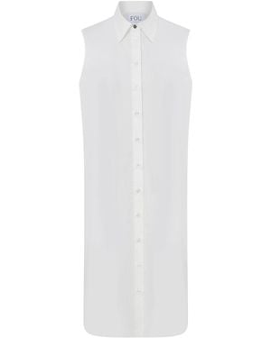 FOB PARIS Estee Shirt Dress - White