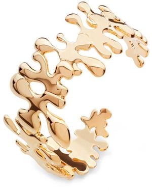Lucy Quartermaine Splash Hinged Bangle - Metallic