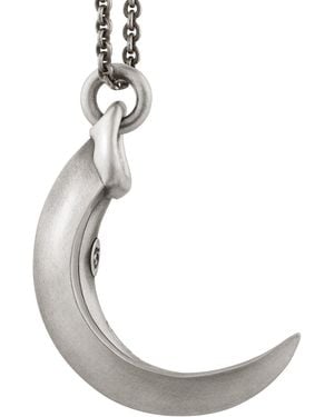 Snake Bones Eagle Talon Pendant Necklace - Metallic