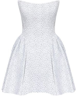 POST MERIDIEM Tuck Corset Mini Dress - White