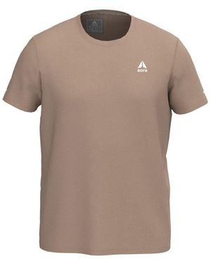 Aora Athletics Ultra-Light Eco-Friendly Mesh Tee For – Lightweight Breathable Quick-Dry Sustainable Athletic Top - Brown