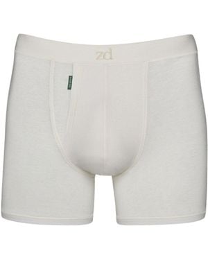 Zd - Zero Defects Neutrals Heracles Fly Front Boxer – Maximum Softness For Sensitive Skin - Gray