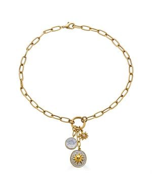 Loni Paul Jewelry Celestial Charm Cluster Necklace - Metallic