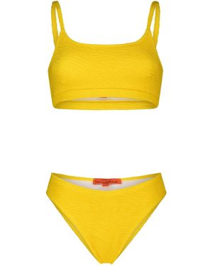 Maison Tangerine Ibiza Lemon Textured Bikini - Yellow
