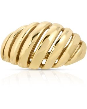 Maya Brenner Etched Paris Ring - Metallic