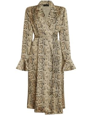 James Lakeland Snake Wrap Dress - Natural