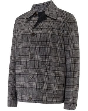 Guards London Scot Reversible Wool Blend Jacket - Grey