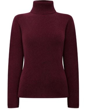James Lakeland Wine Polo Neck Sweater - Red