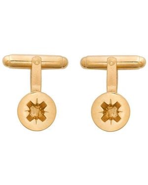 Edge Only Phillips-Head Screw Cufflinks 18Ct Vermeil - Metallic