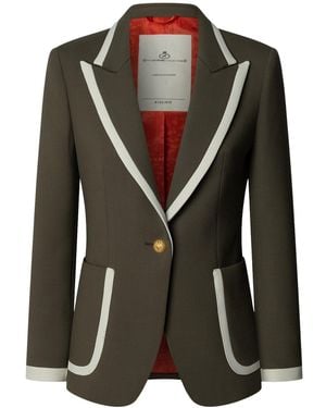 The Extreme Collection Blazer With Contrast Piping Laurent - Green