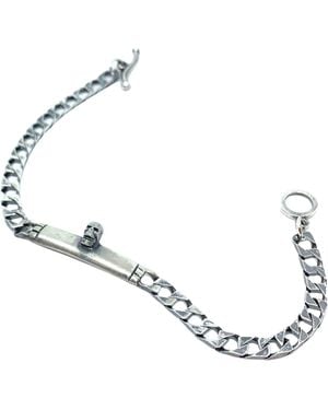 Tg-Jewellery by Tamara Gervasio Skull Flat Curb Bracelet - Metallic