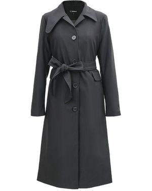 Smart and Joy Minimalist City Coat - Black
