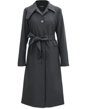 Smart and Joy Minimalist City Coat - Black