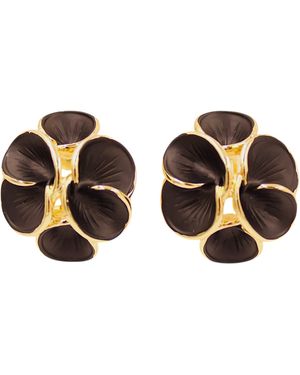 1610Istanbul Noir Flora Earrings - Brown