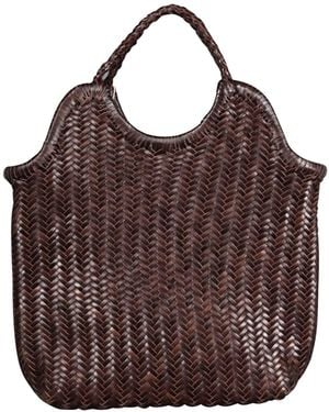 Rimini Hand Woven Hand Woven Tote - Brown