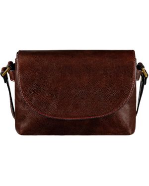 Time Resistance Leather Cross Body Bag For - Brown