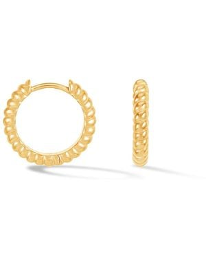 Dower & Hall Twist Huggie Hoops - Metallic