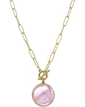 Marcia Moran Willowby Round Pendant Necklace - Metallic