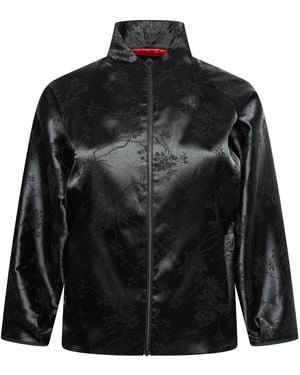 Lioness by Tf Nior Flowery Silk Jacket - Black