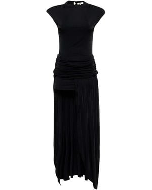 SÉLONE Sira Draped Open-Back Dress - Black