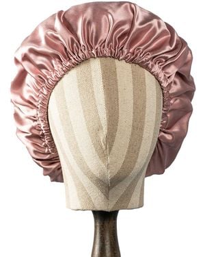 Soft Strokes Silk Pure Mulberry Silk Dusty Rose Hair Bonnet - Natural